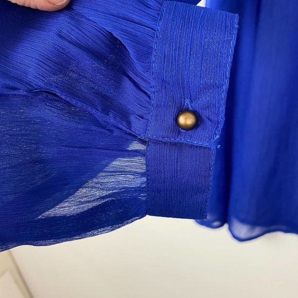 Alloy Apparel, Long sleeve sheer blouse. - Picture 3 of 5